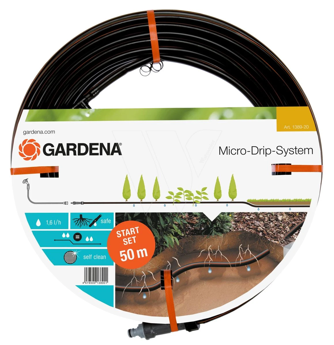 Gardena Druppelbuis 13,7mm 50m.start Set 1 Gardena Druppelbuis 13,7mm 50m.start Set
