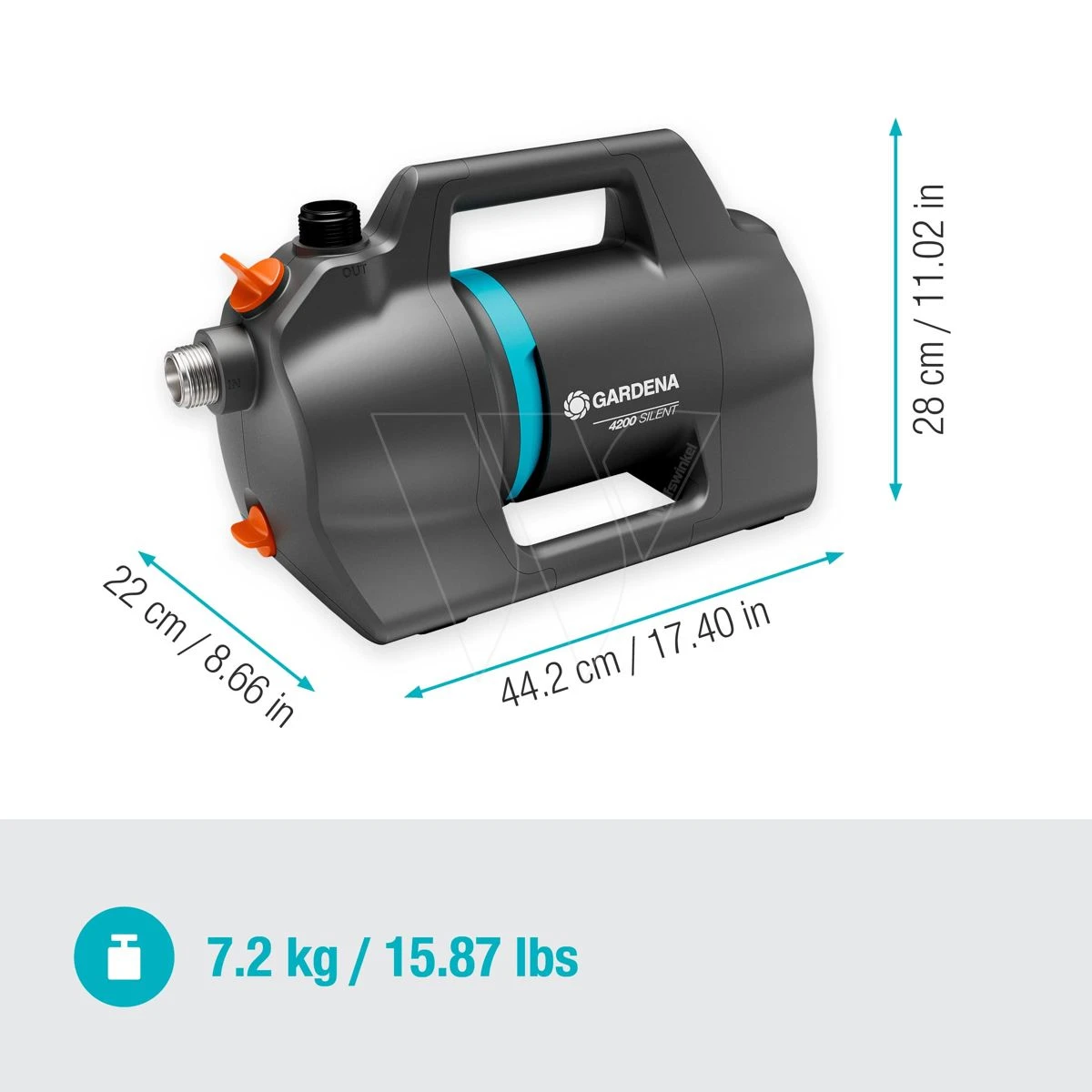 Gardena Besproeingspomp 4200 Silent 3 Gardena Besproeingspomp 4200 Silent - Afbeelding 3